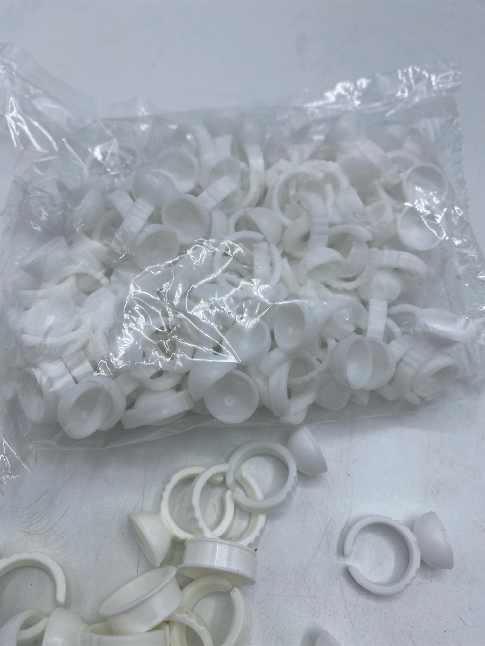 Disposable Glue Rings Tattoo Pigment Cup Holders for Eyelash Extension Lot - Picture 3 of 4